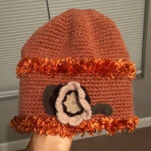 Prana custom wool beanie pullover hat flower